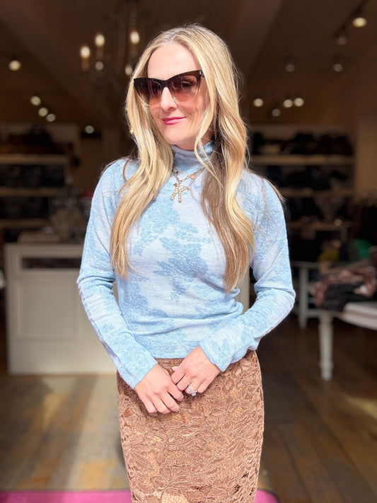 Ganni Jaquard Mockneck
