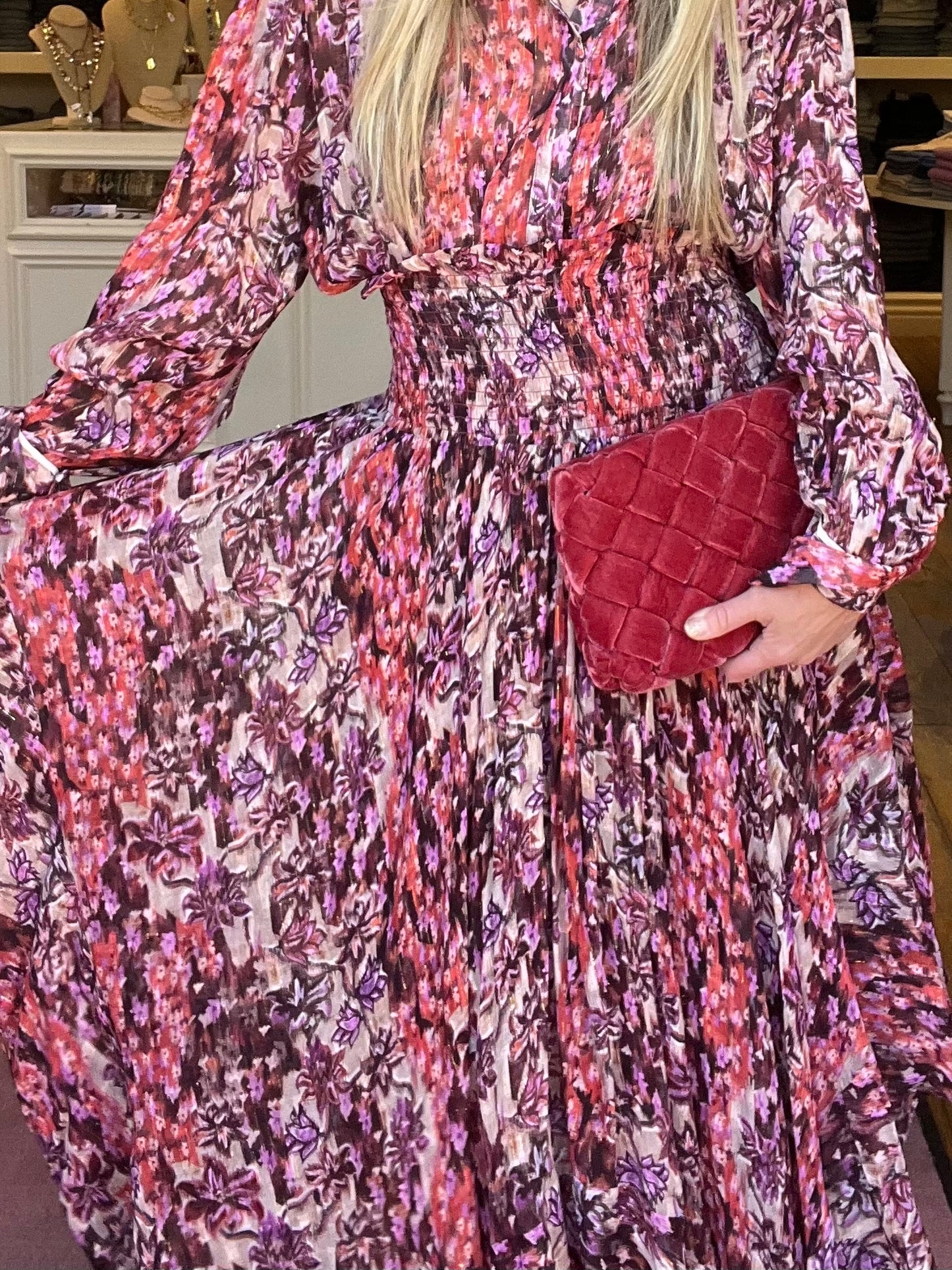 Maria Cher Amapola Print Maxi Skirt