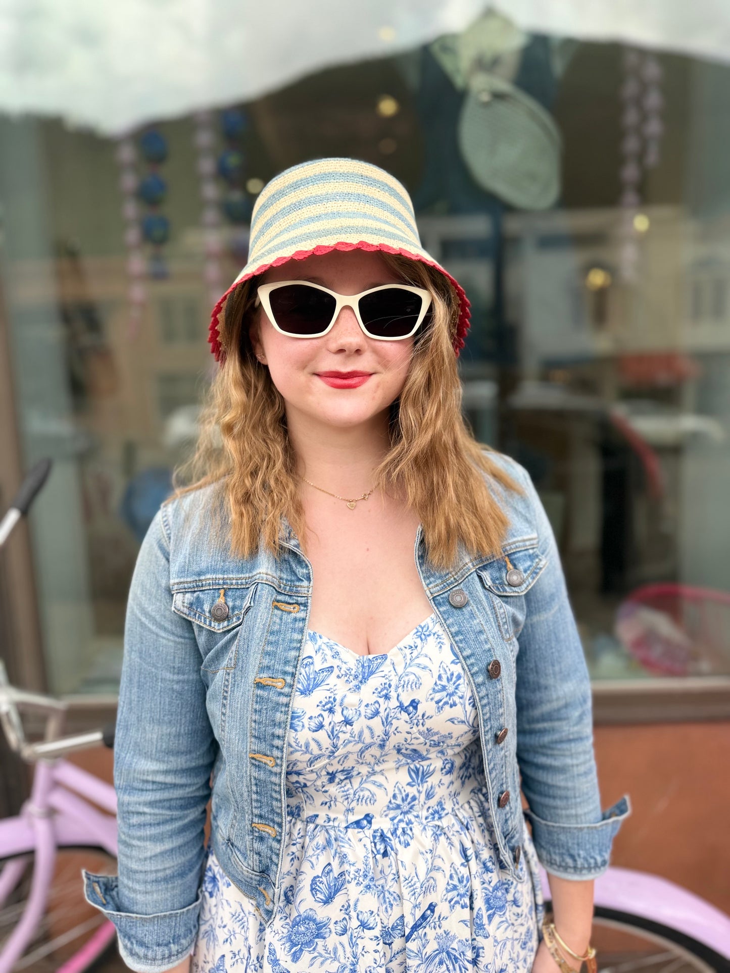 Rachol Striped Scallop Hat