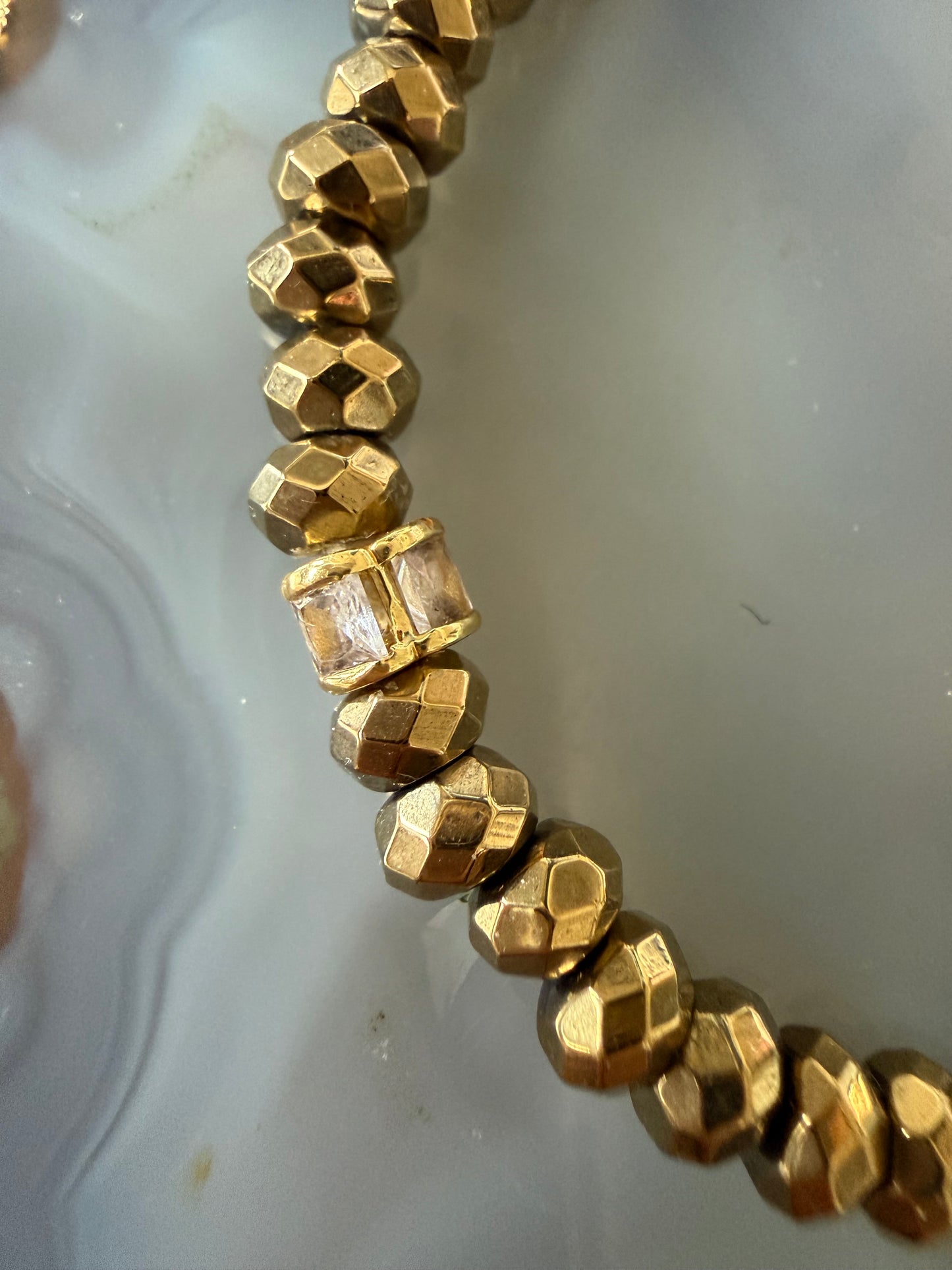 Ruby & Violet Pyrite Rondelle Bracelet