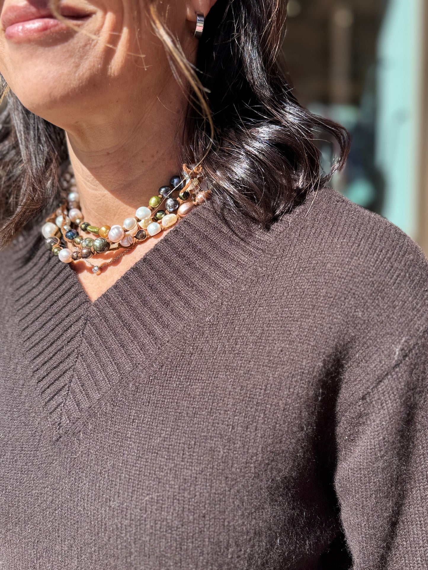 W+W Wide Rib Trim Sweater