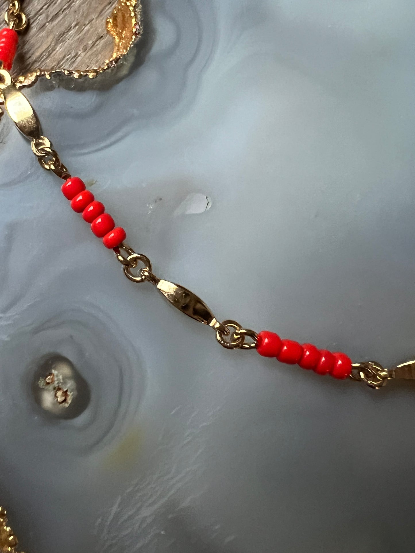 Cristina V Red Bead Chain Necklace