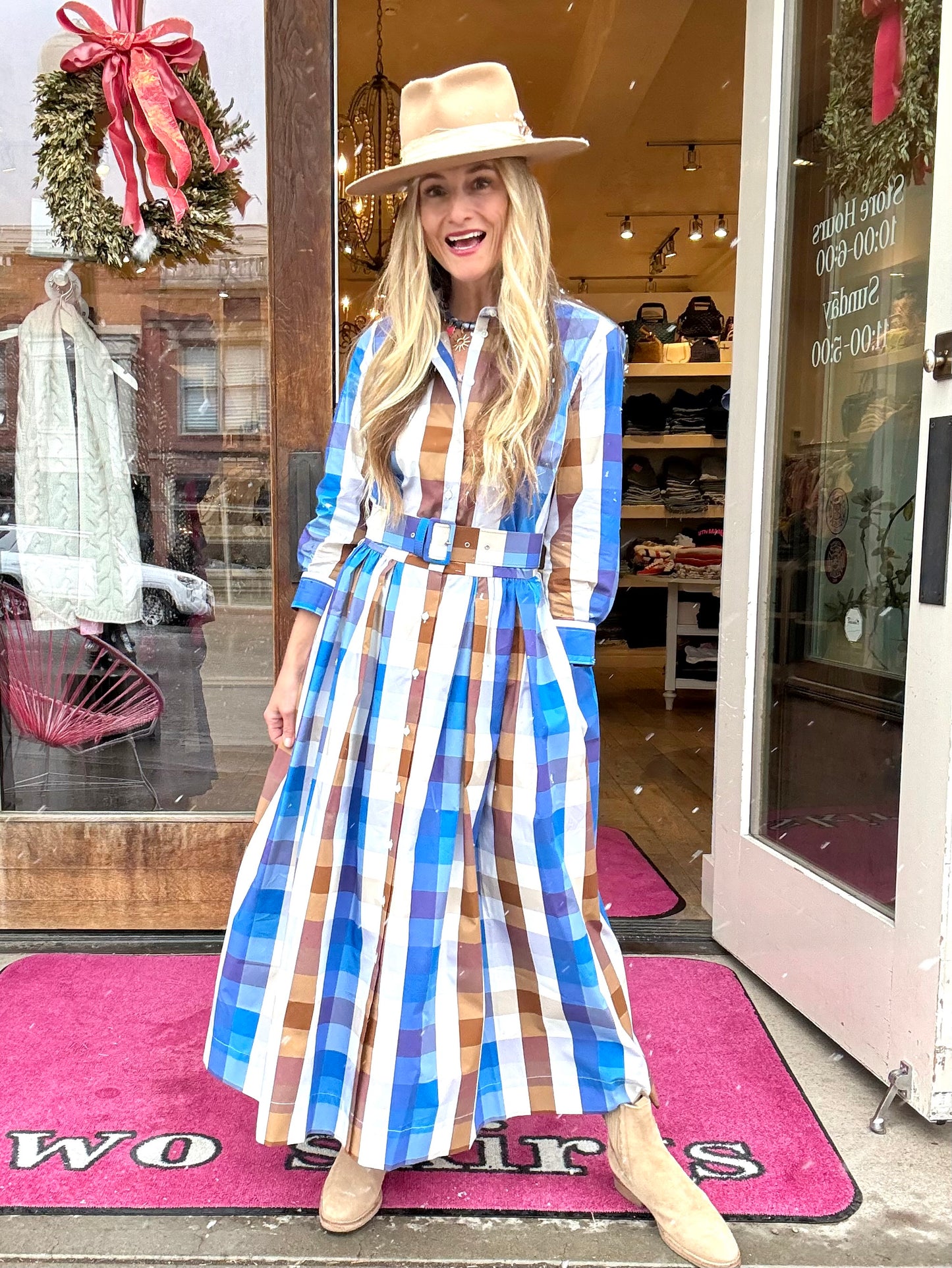 Sara Roka Plaid Dress