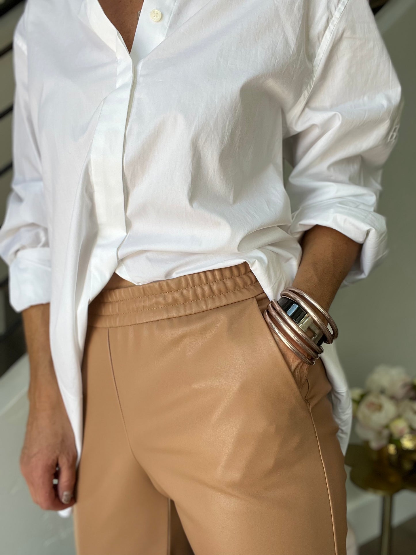 Nude Faux Flare Leg Pant