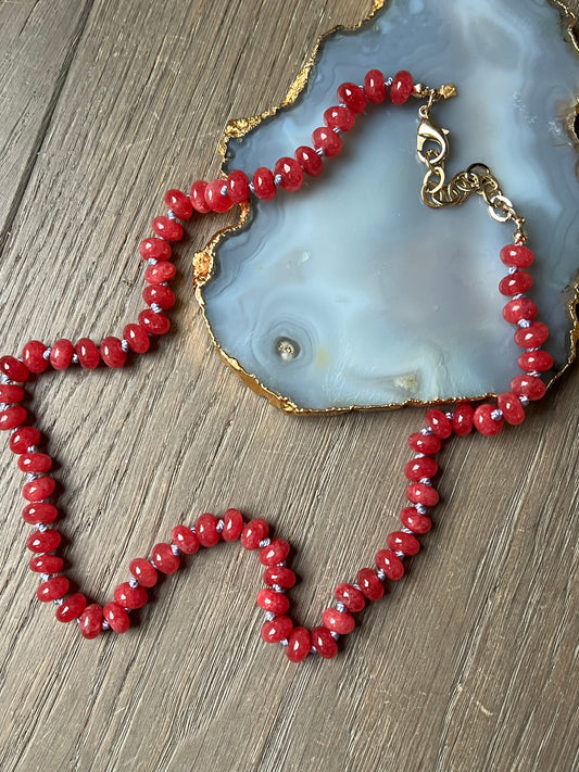 Cristina V Raspberry Blue Color Pop Necklace