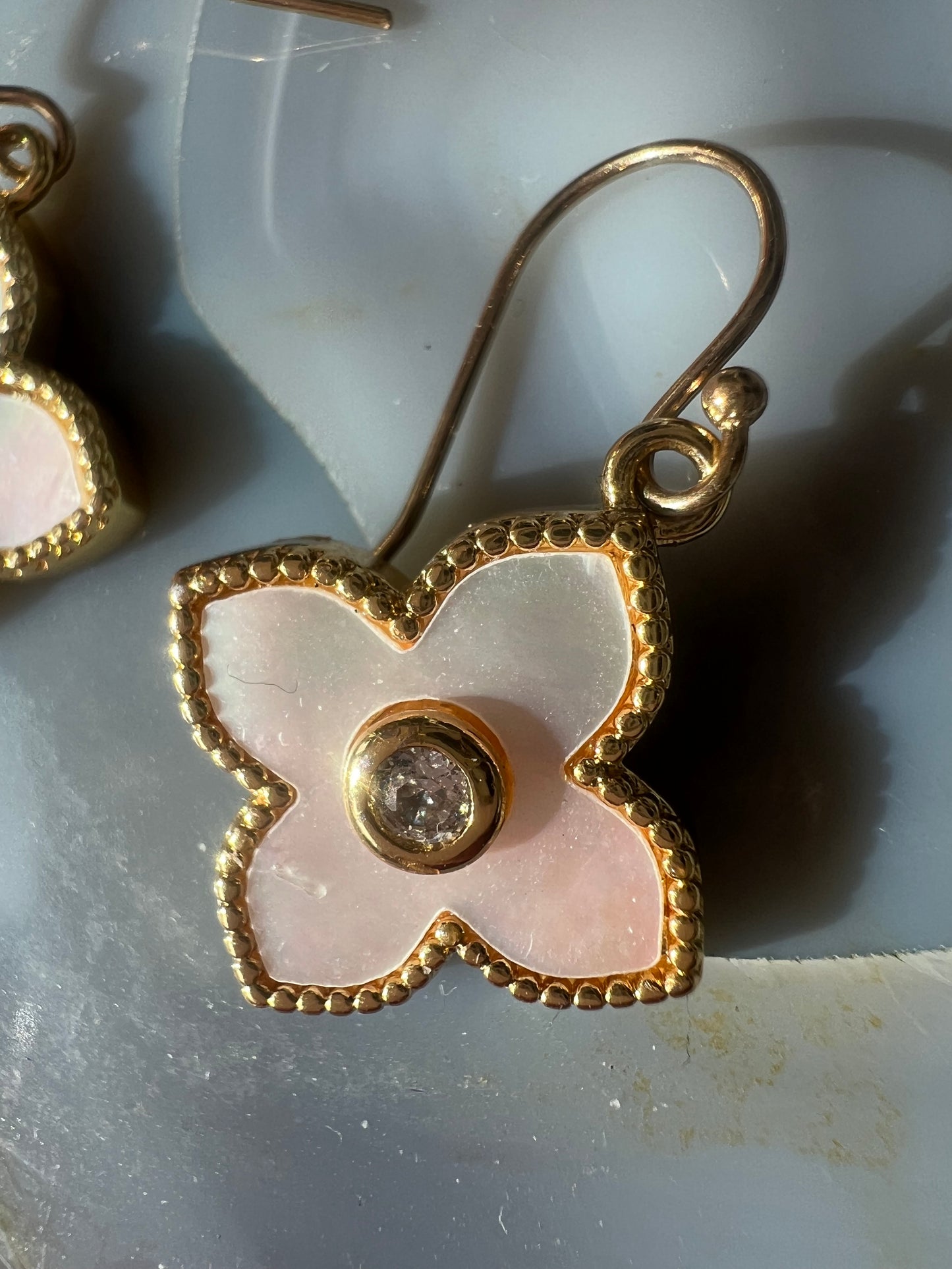 Ruby & Violet MOP Clover Earrings