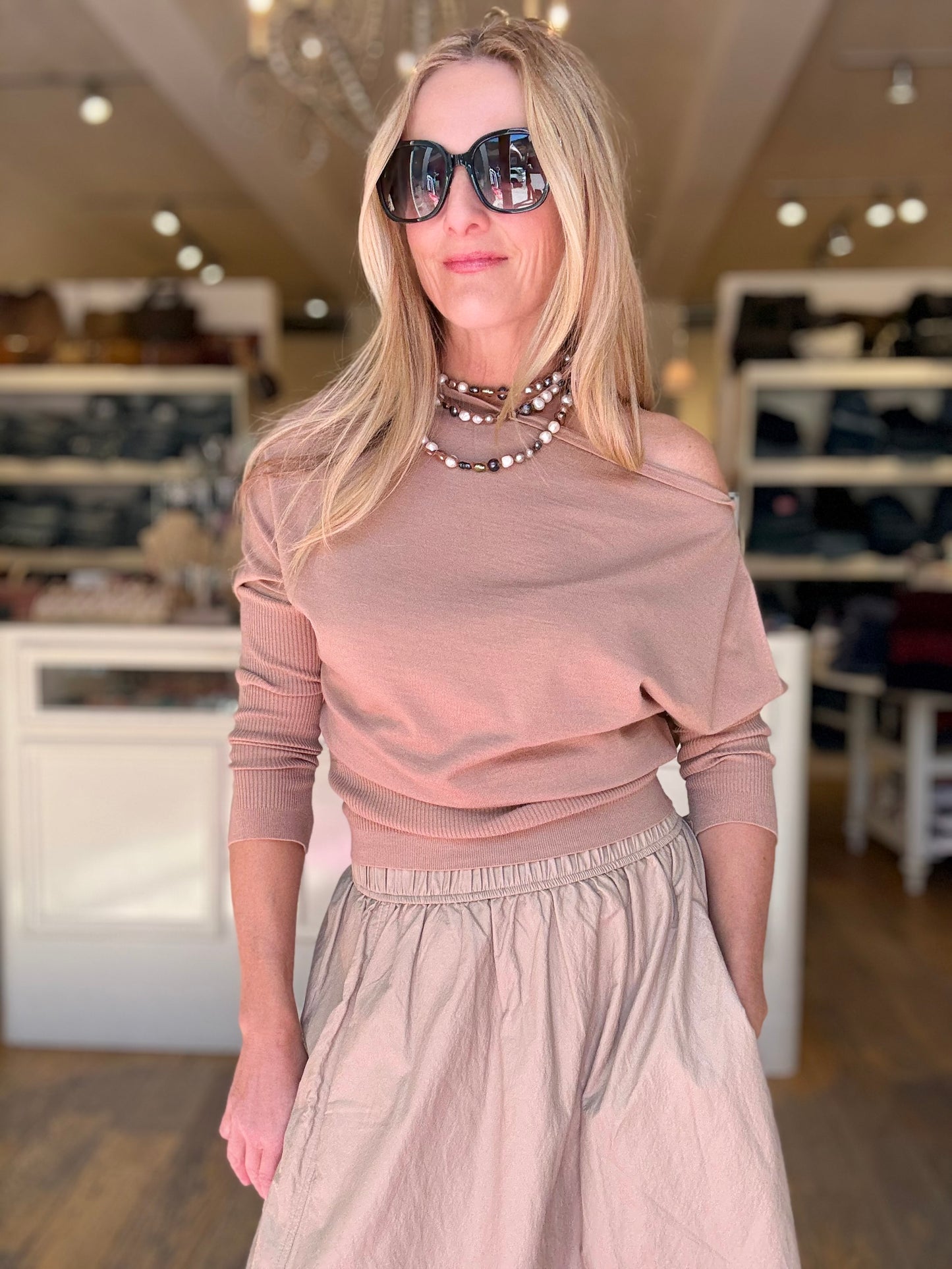 Simkhai Lavina Off Shoulder Sweater