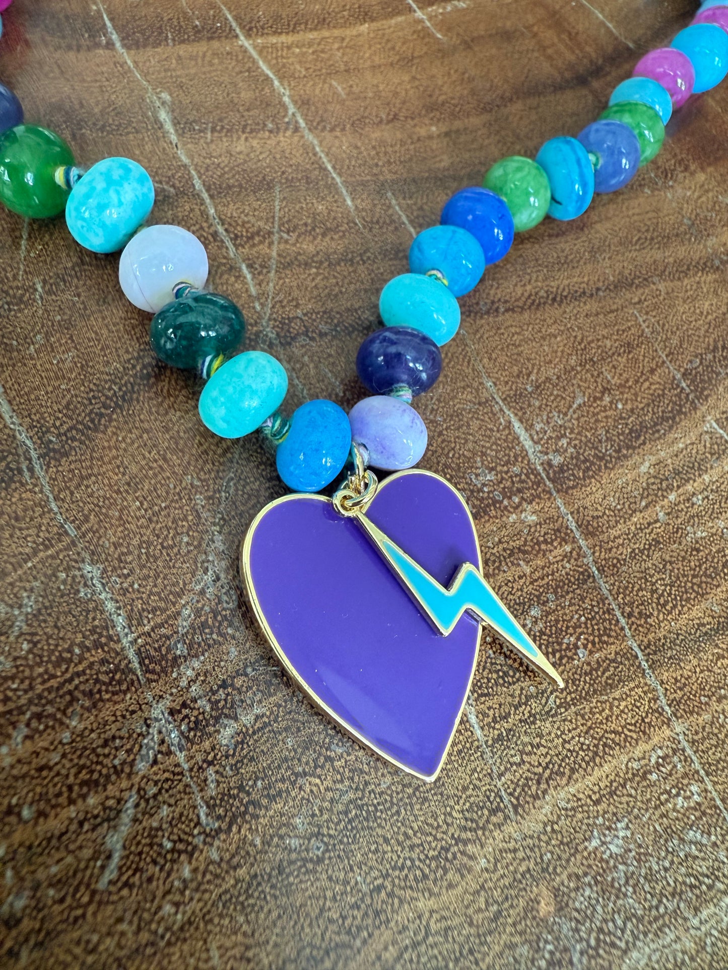 Gems by SJ Heart Bolt Neck