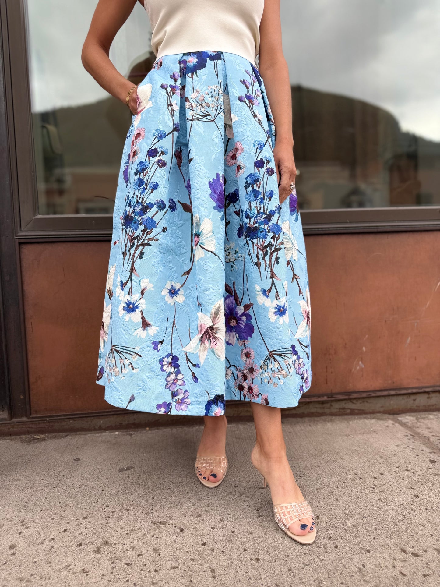 Lunatica Flower Pleat Skirt