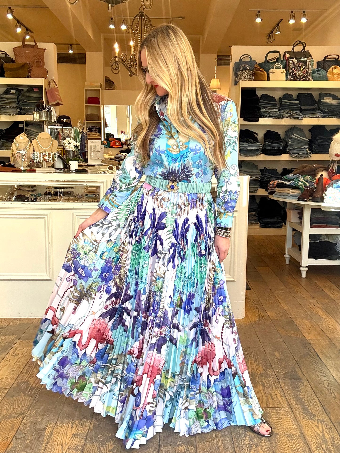 Sara Roka Flamingo Dress