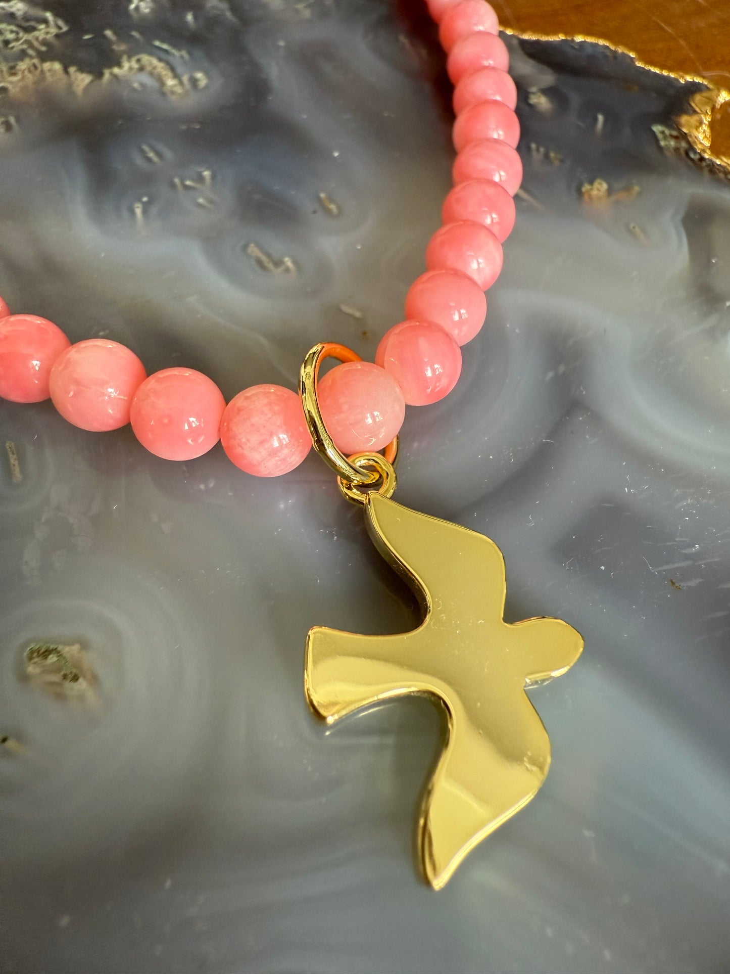 Lauren Amble Coral Bird Necklace