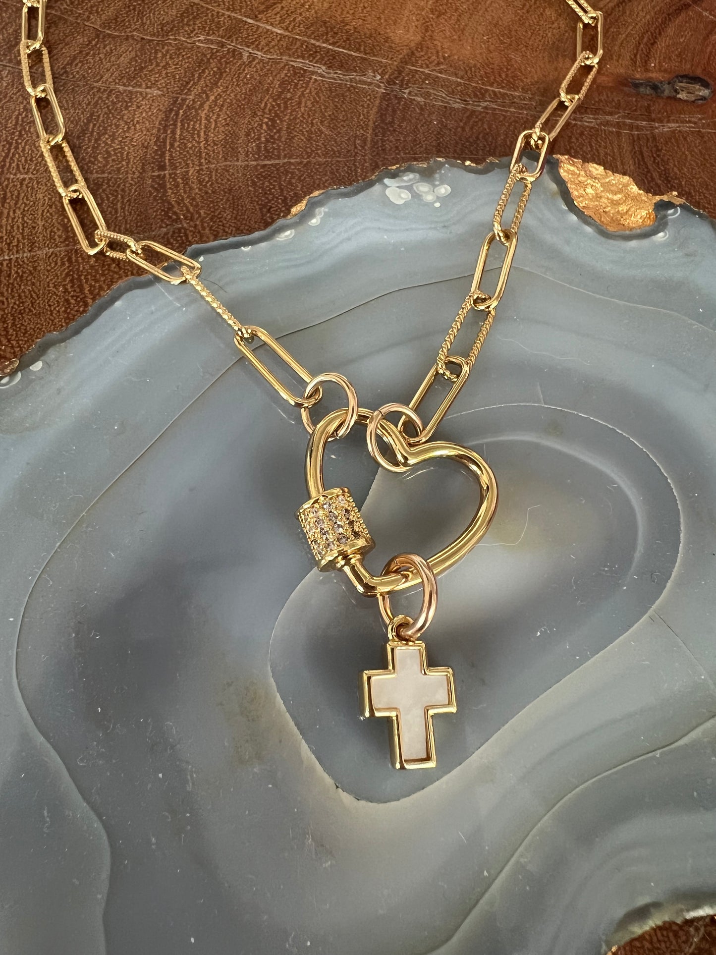 Cristina V MOP Cross Charm