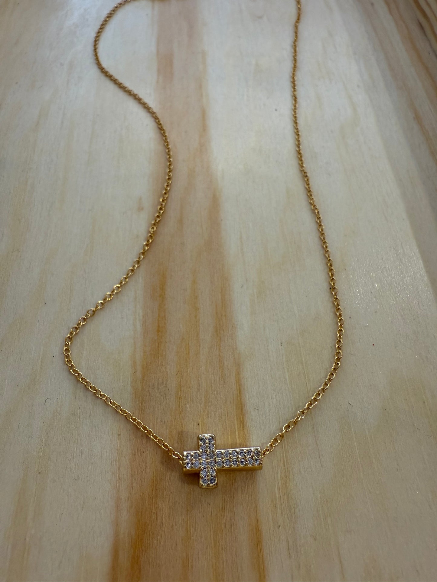 Ruby & Violet Cross Necklace