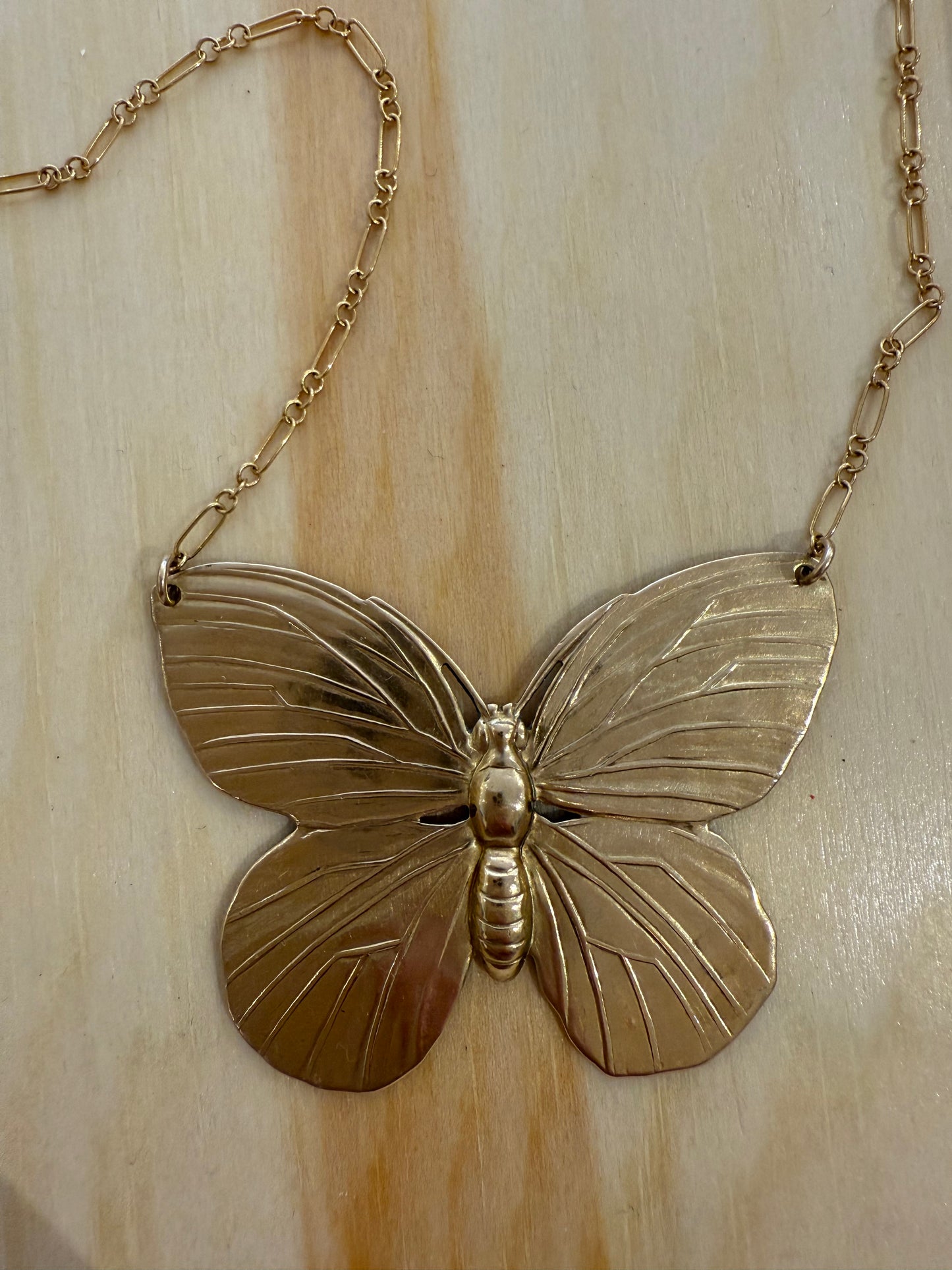 Ruby & Violet Butterfly Link Chain Necklace