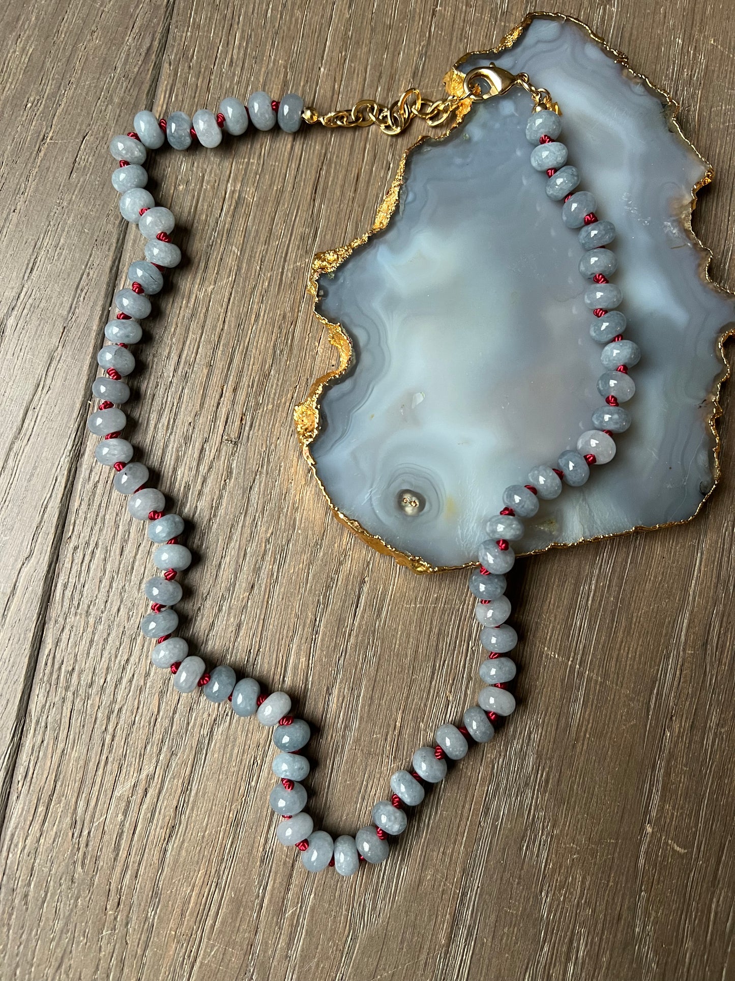 Cristina V Lt. Blue Red Color Pop Necklace