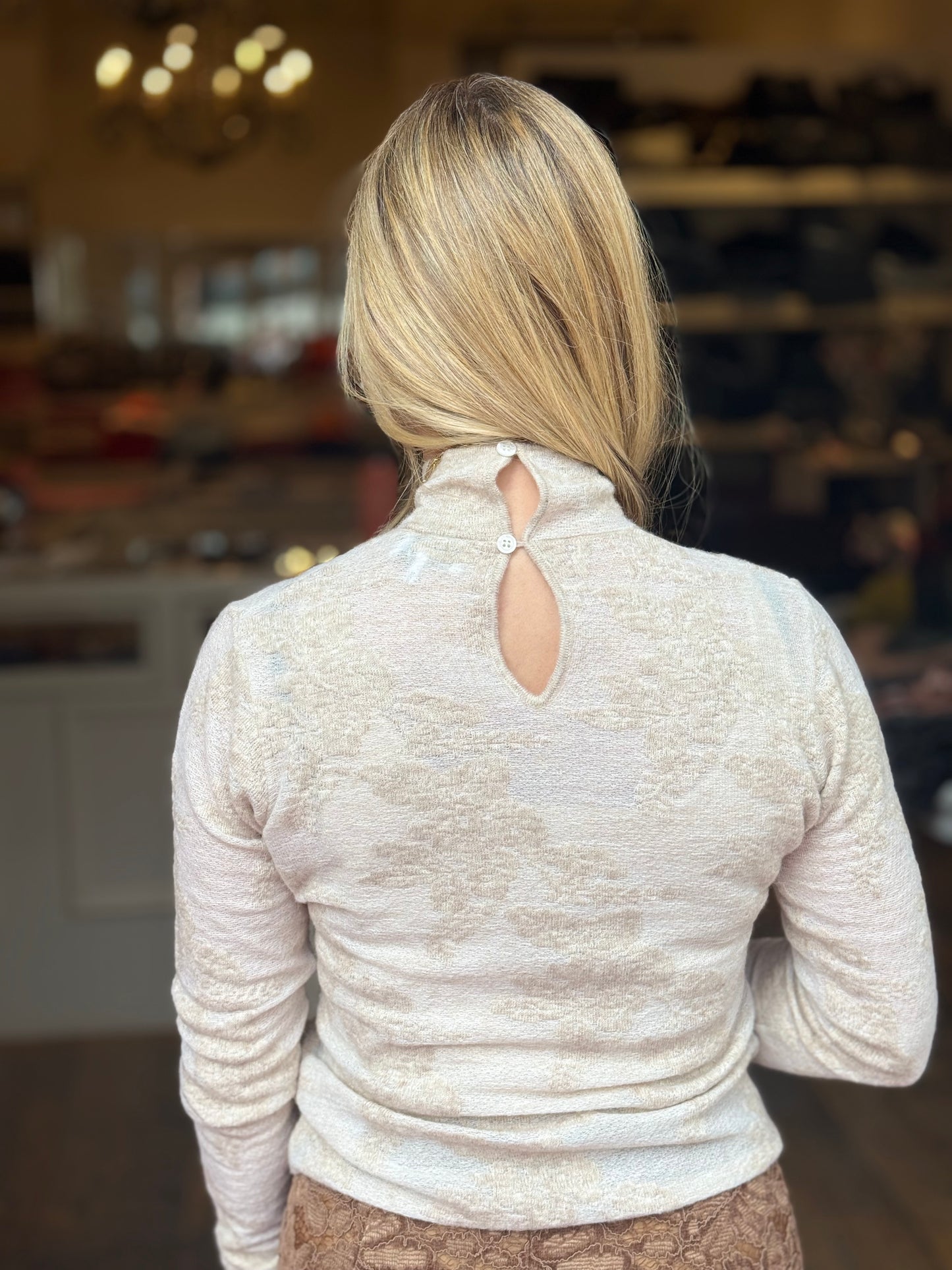 Ganni Jaquard Mockneck
