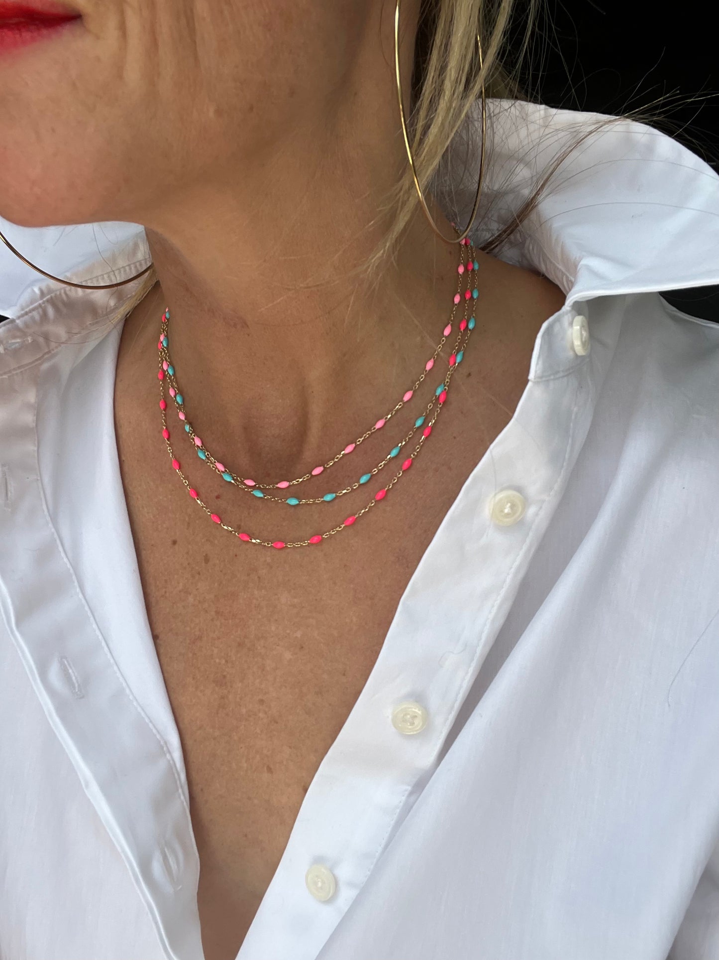 Erin Wachs Enamel Seed Necklaces
