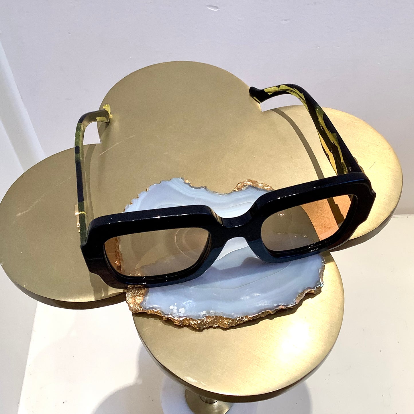 Gucci Yellow Zebra Arm Sunglasses