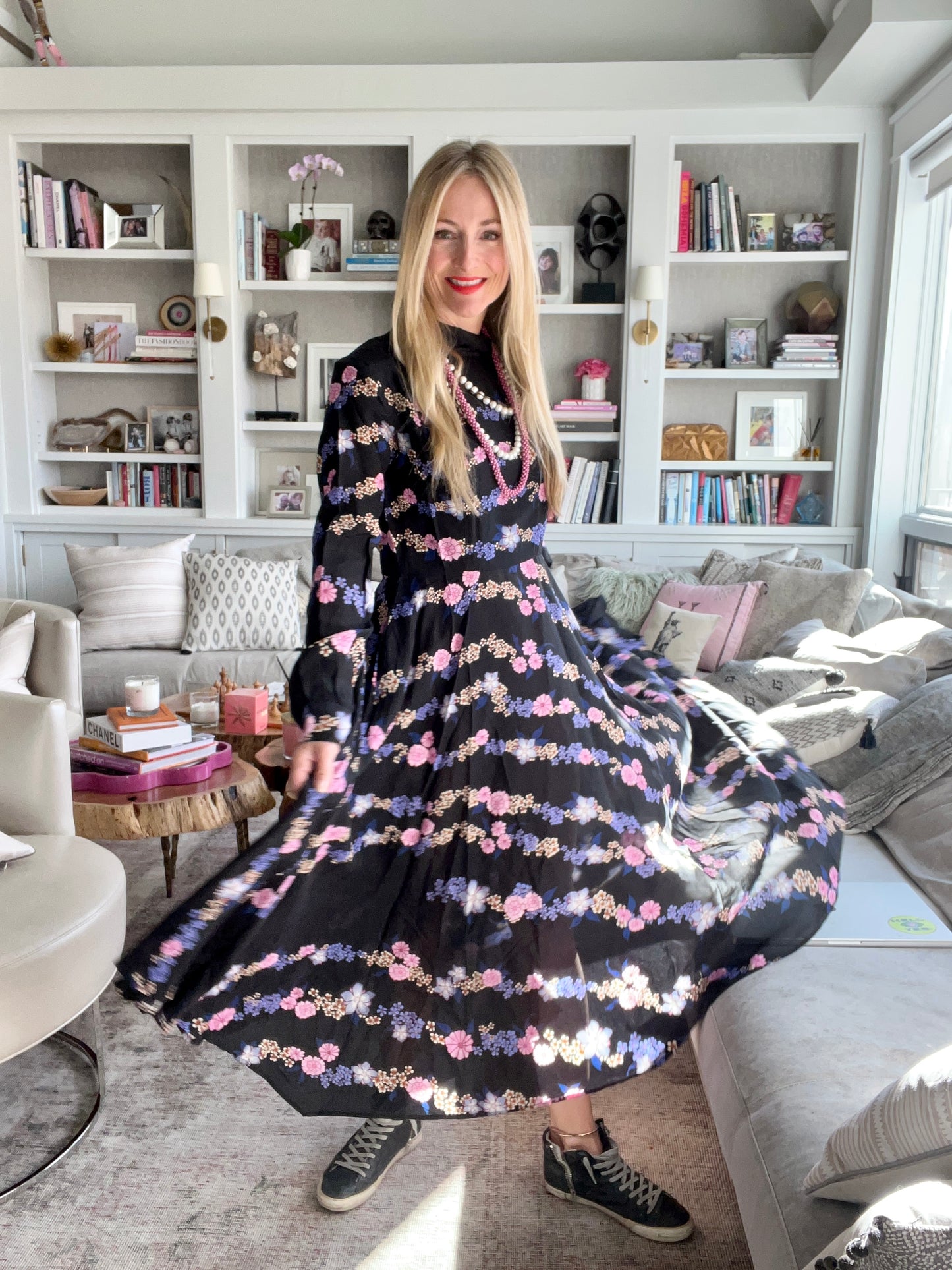 Hayley Menzies Floral Chain Midi Dress