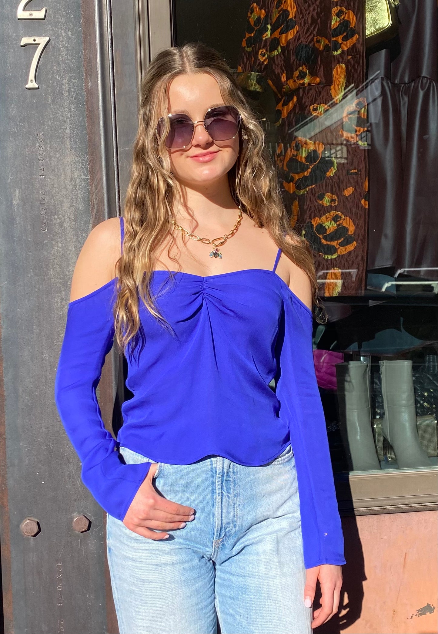 Fleur du Mal Cold Shoulder Top