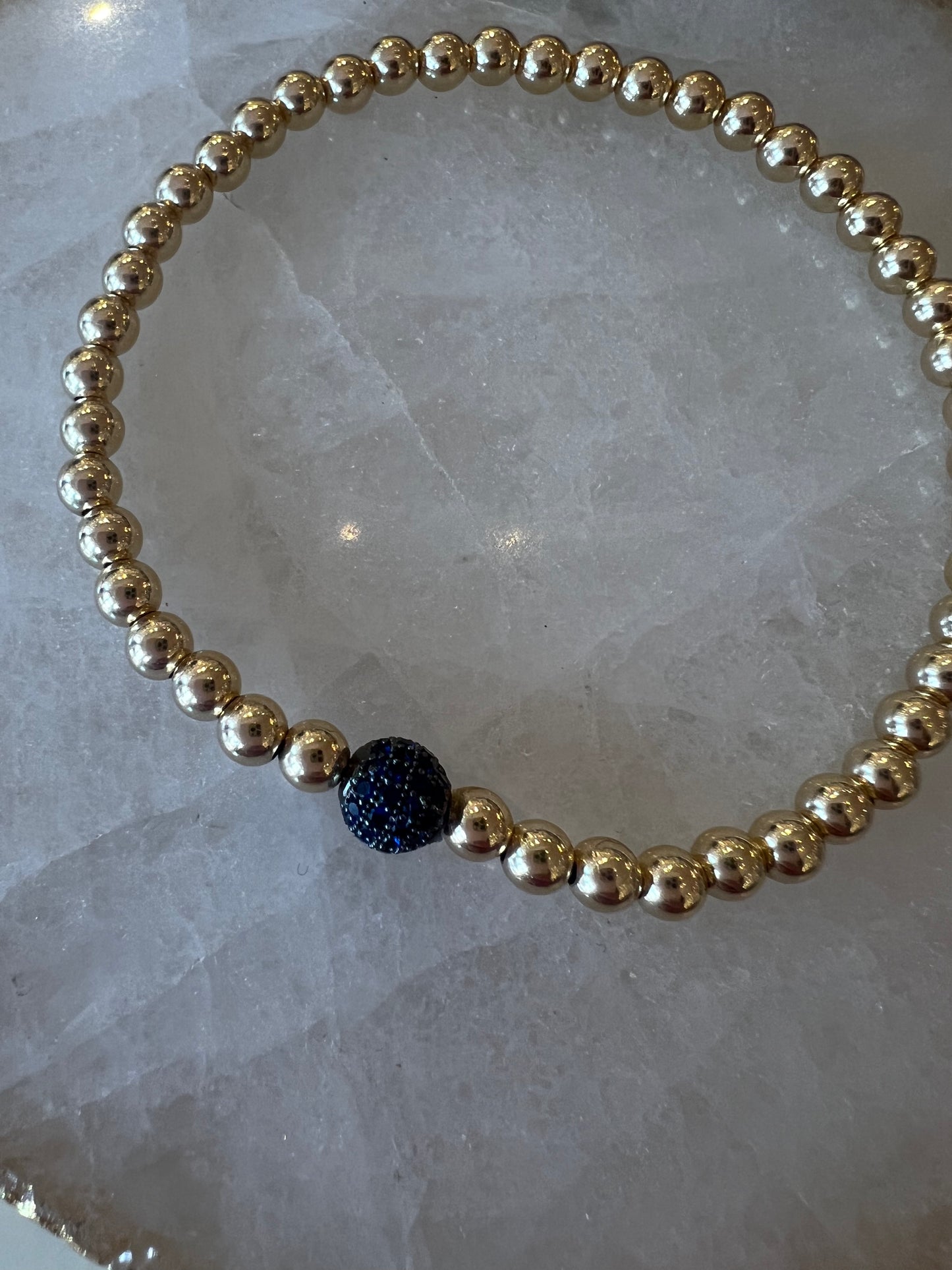 Ruby & Violet Gold Balls with Pave Beads