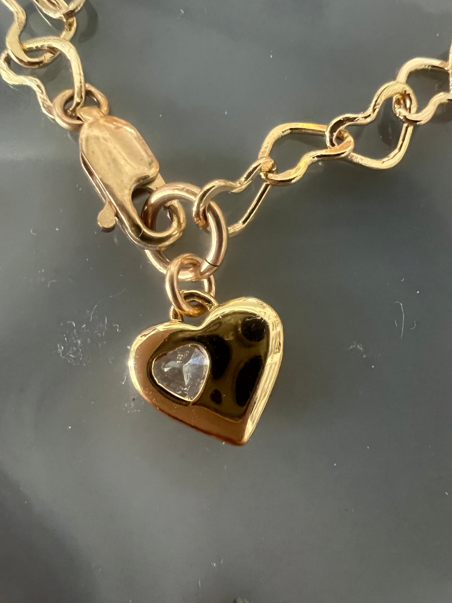 Ruby & Violet Heart Charm Bracelet
