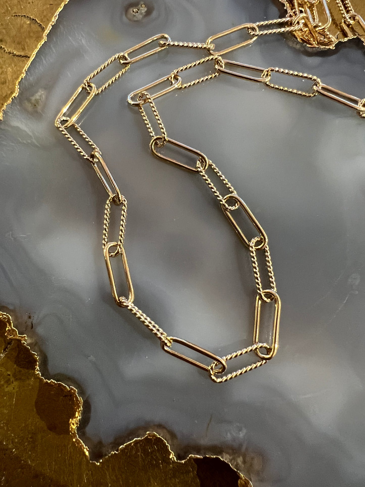 Cristina V 20” Mixed Paperclip Chain