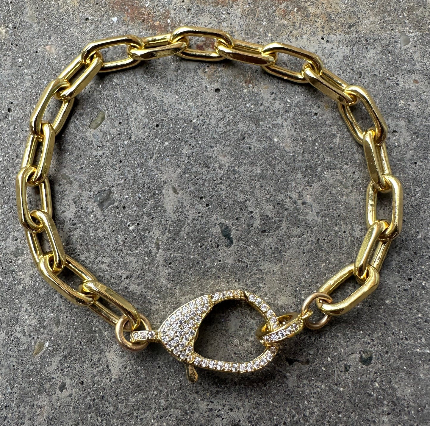 Ruby & Violet Sm Paperclip Lobster Claw Bracelet