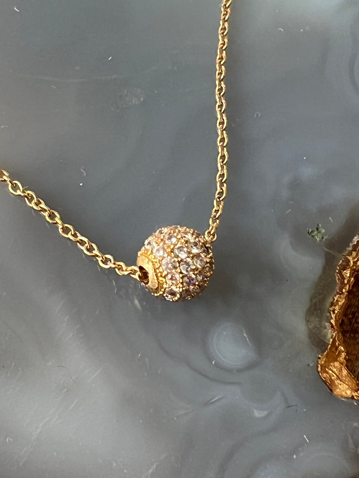 Ruby & Violet Pave Bead Necklace