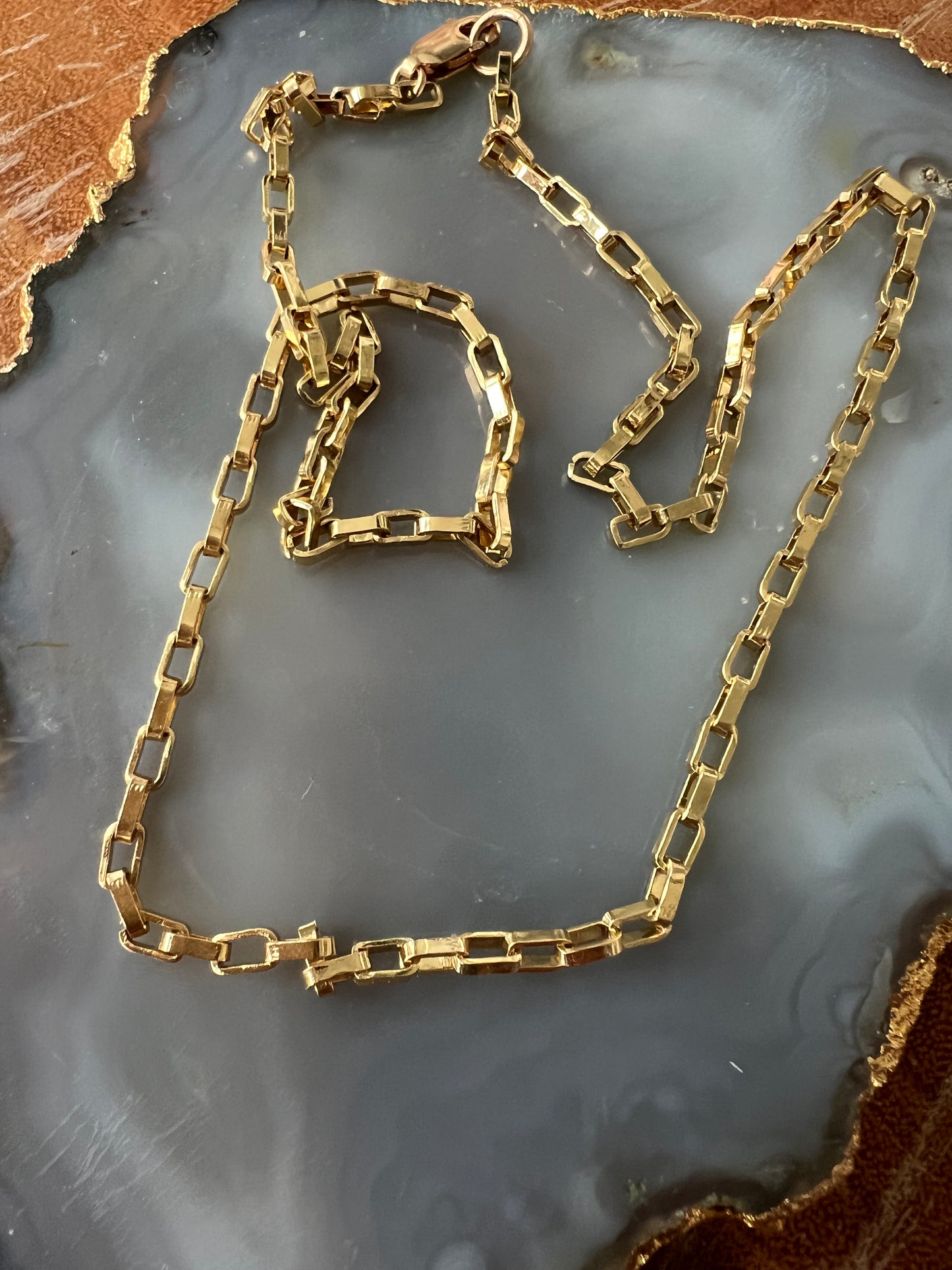 Ruby & Violet Box Chain Necklace