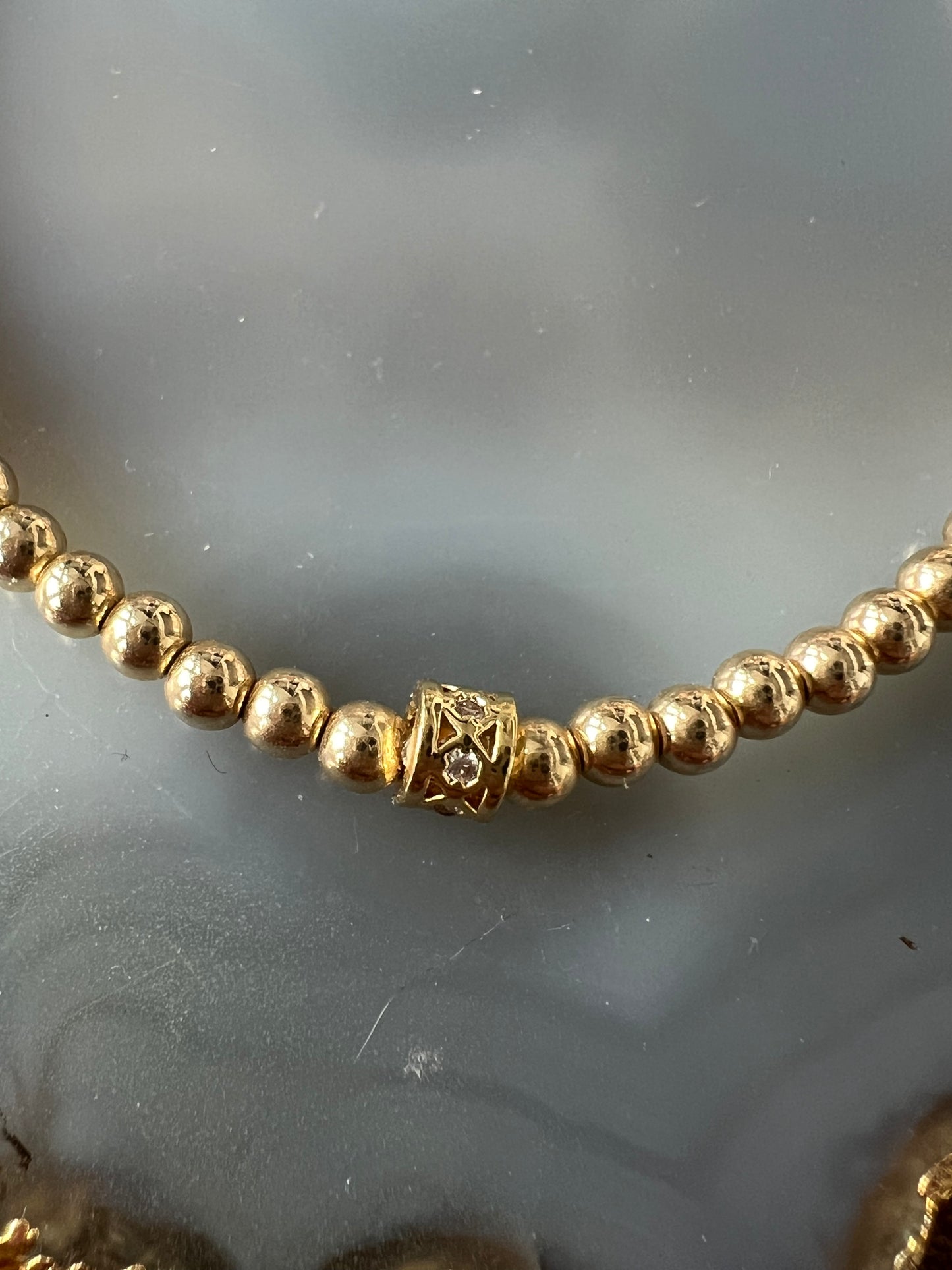 Ruby & Violet Pave Rondelle Bead Bracelet