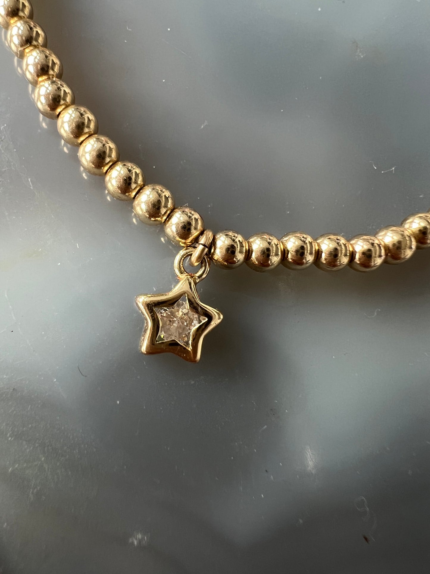 Ruby & Violet Star Charm Bead Bracelet