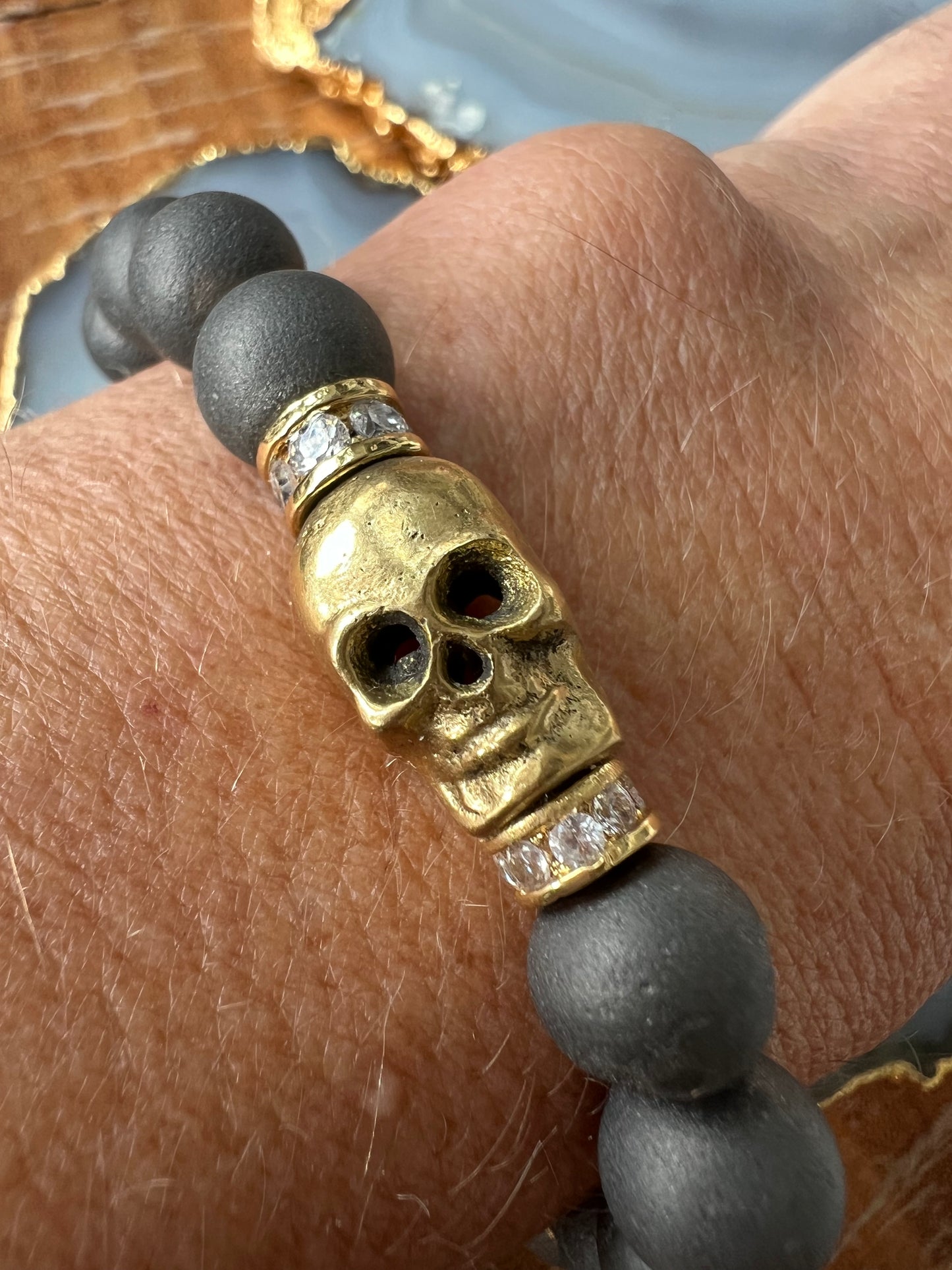 Ruby & Violet Skull Bracelet