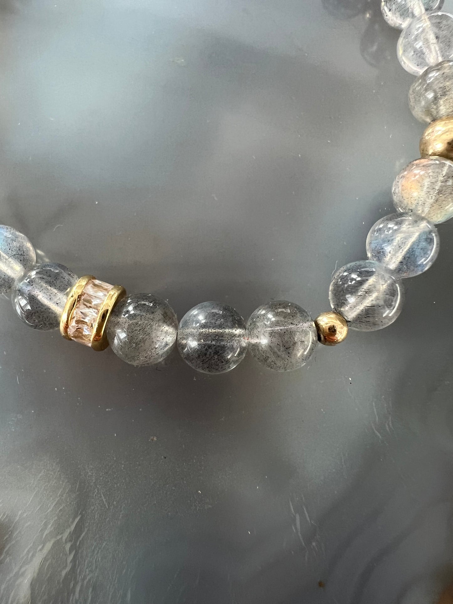 Ruby & Violet Labradorite Pave Accent Bracelet