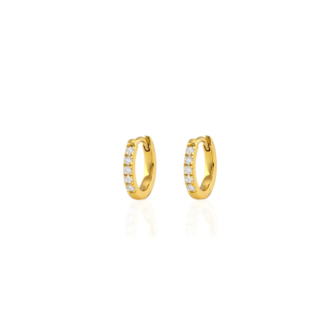 Kris Nations Clear Crystal Huggie Hoop