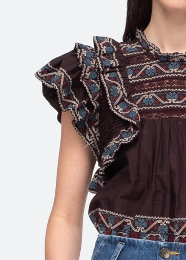 Sea Ellabeth Flutter Top