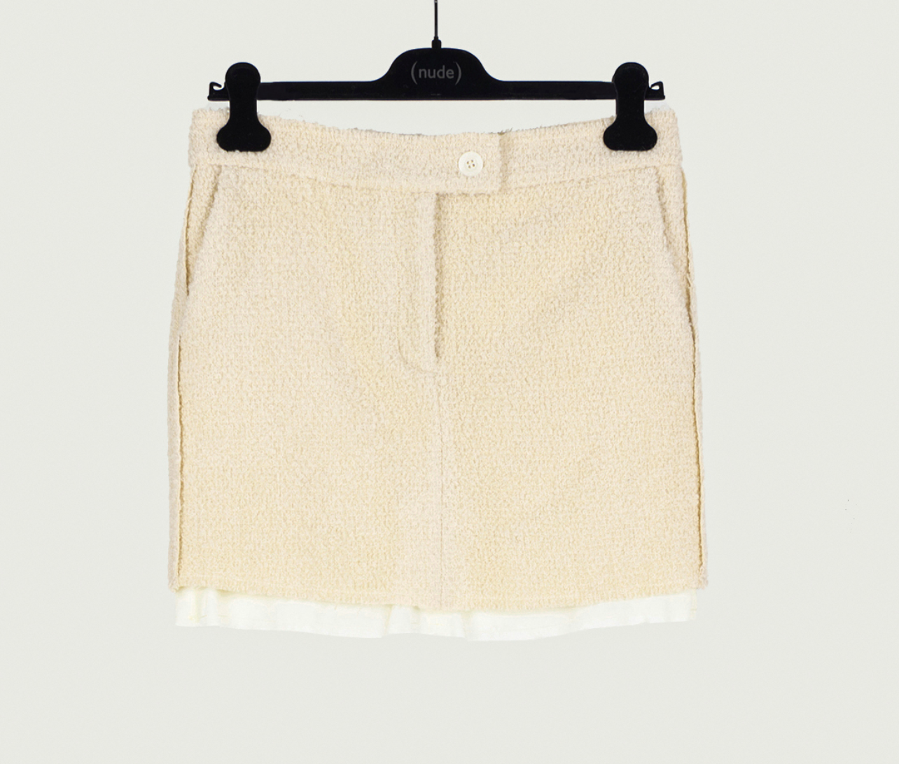 Nude Wool Boucle Skirt