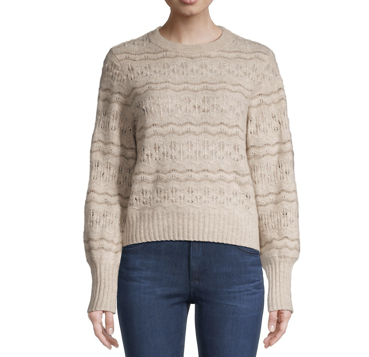 W+W Lace Stitch Crewneck