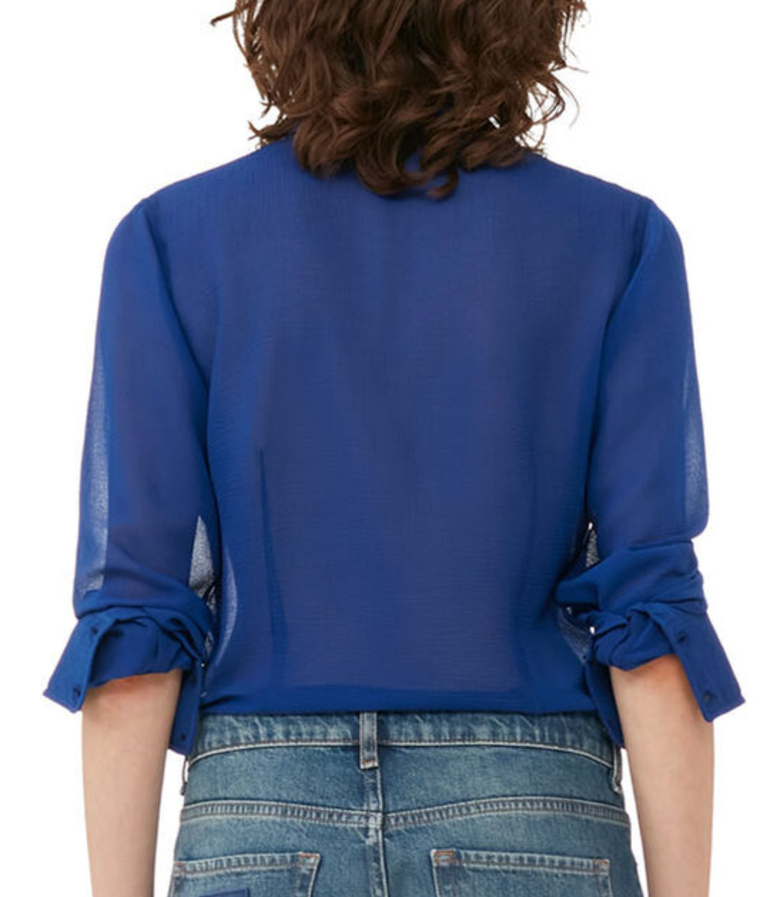 Ganni Chiffon Ruffle Shirt