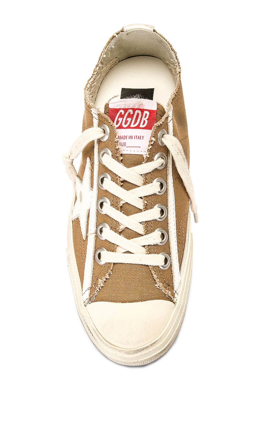 GG V Star Canvas Leather Star