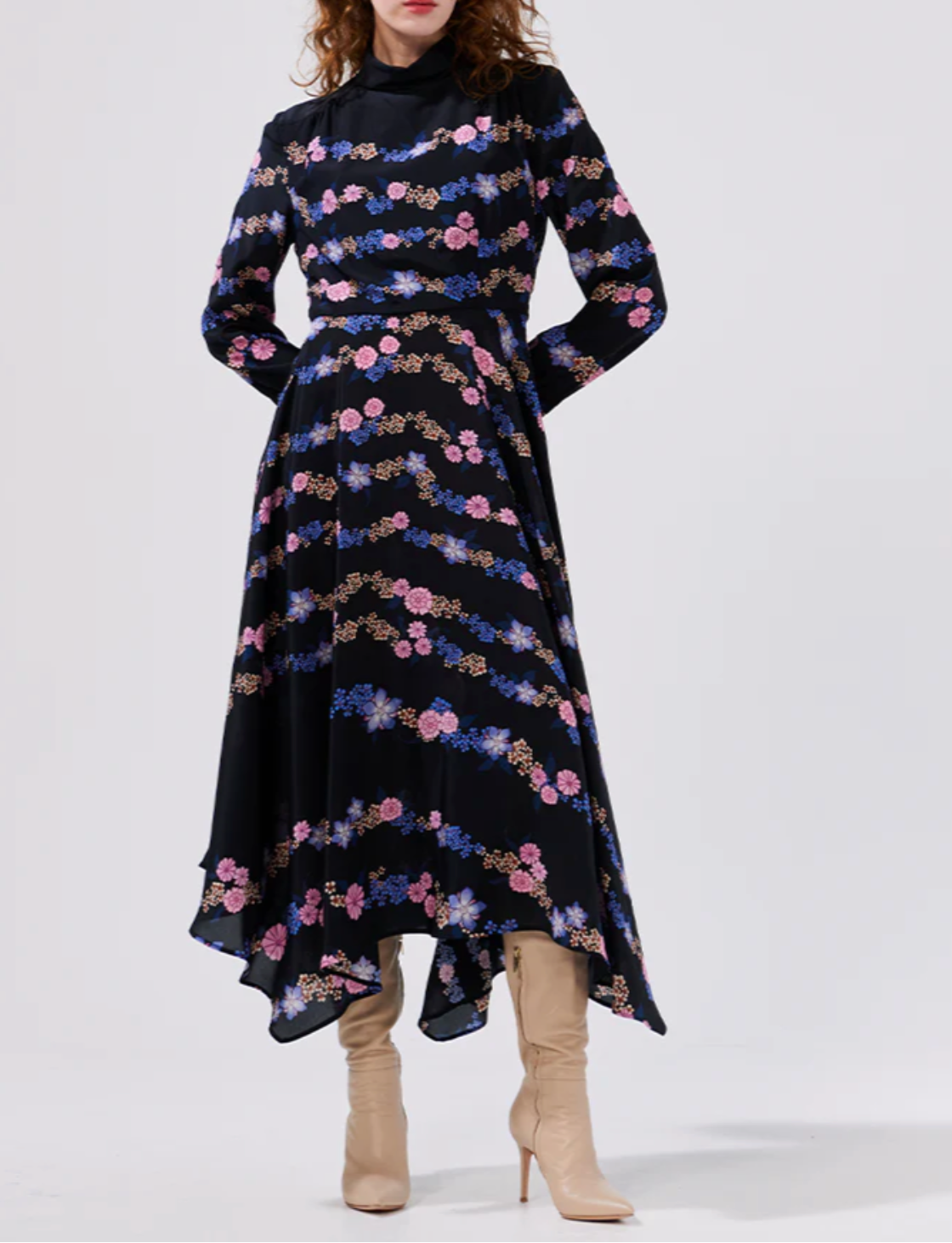 Hayley Menzies Floral Chain Midi Dress