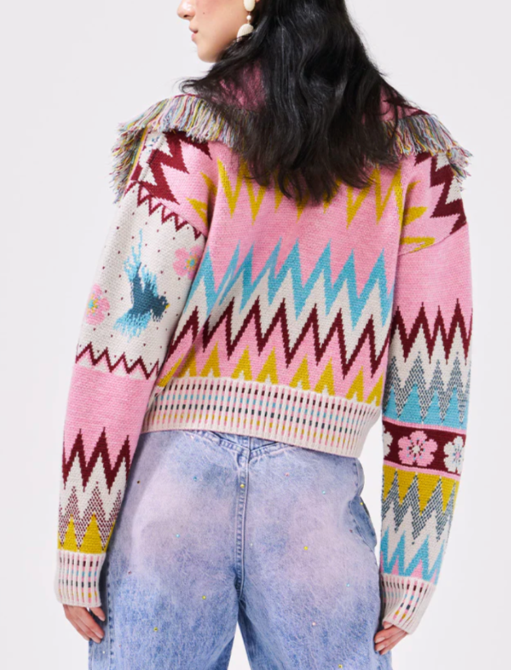Hayley Menzies Fringe Bomber Cardigan