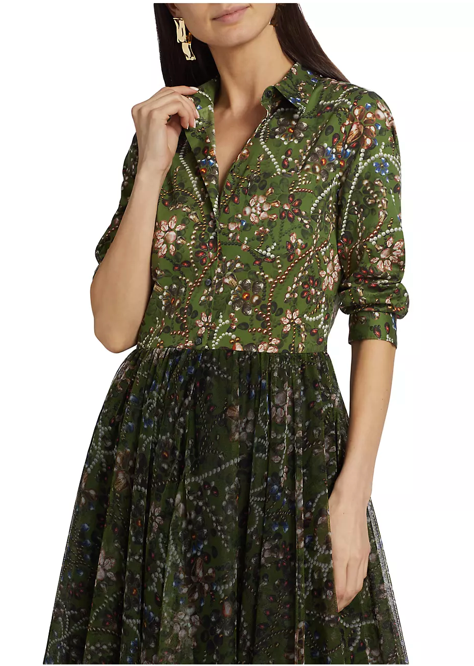 Sara Roka Niditulle Midi Dress