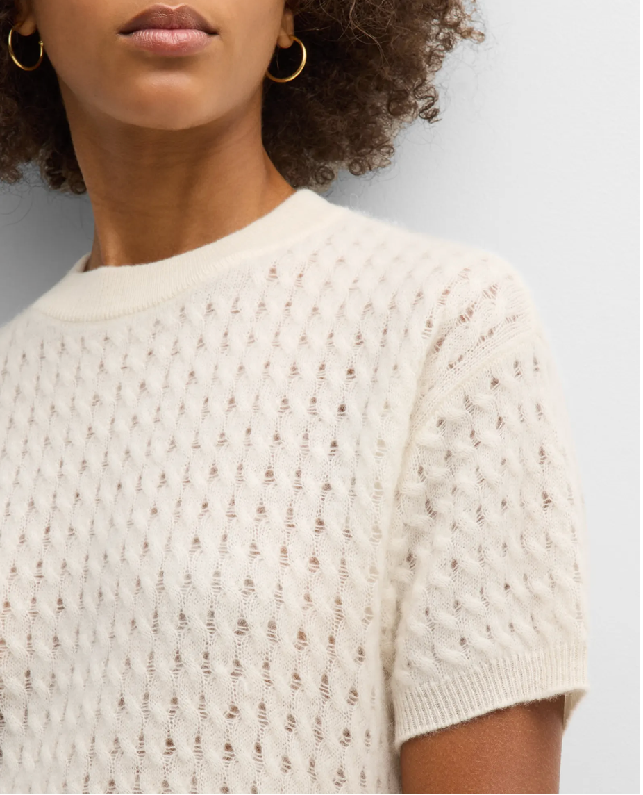 Naadam Pointelle S/S Sweater