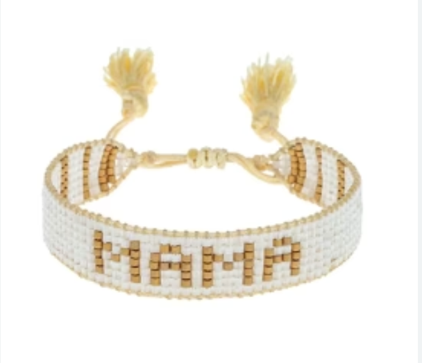 Hart "Mama" Small Beaded Bracelet