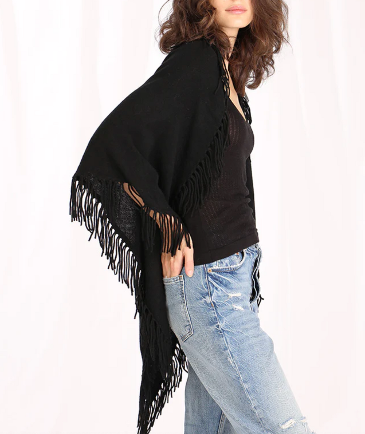 Minnie Rose Fringe Shawl