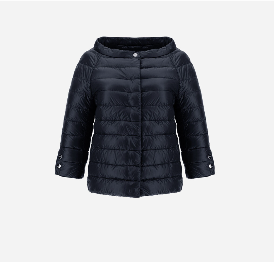 Herno Elsa 3/4 Snap Jacket Blk