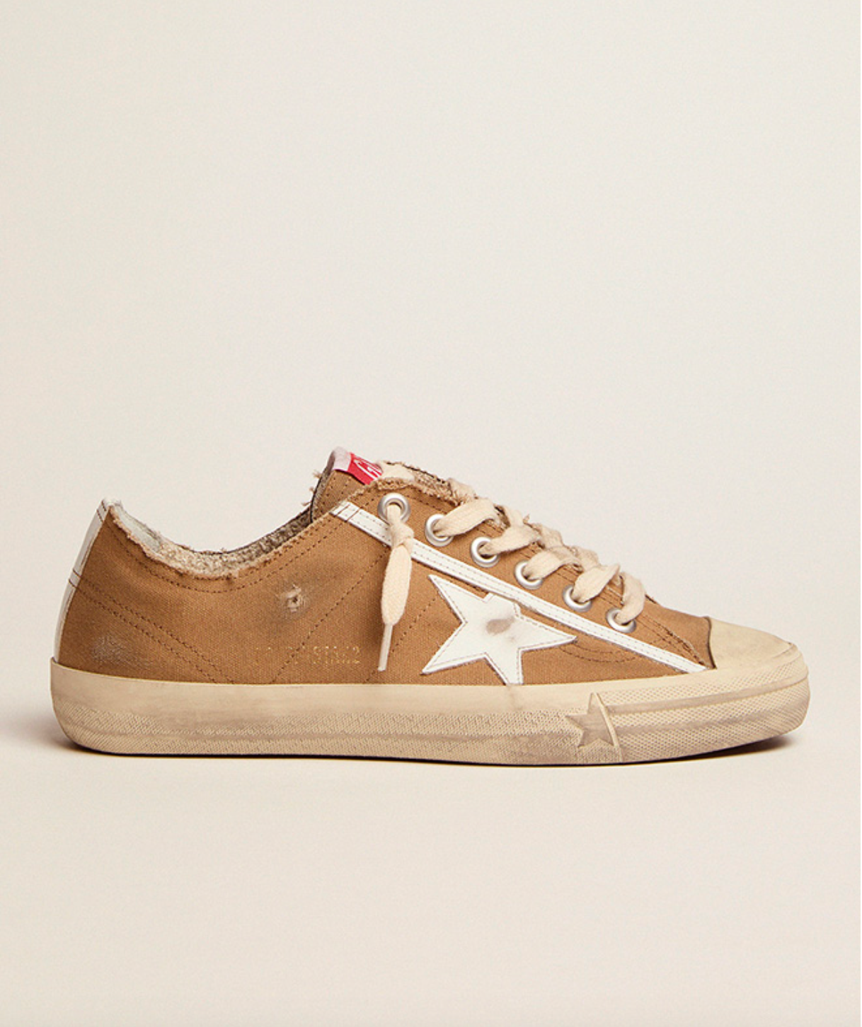 GG V Star Canvas Leather Star