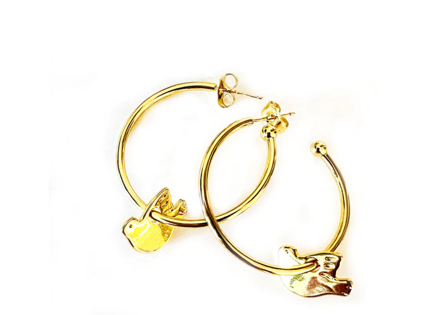 Lauren Amble Dove Charm Hoops