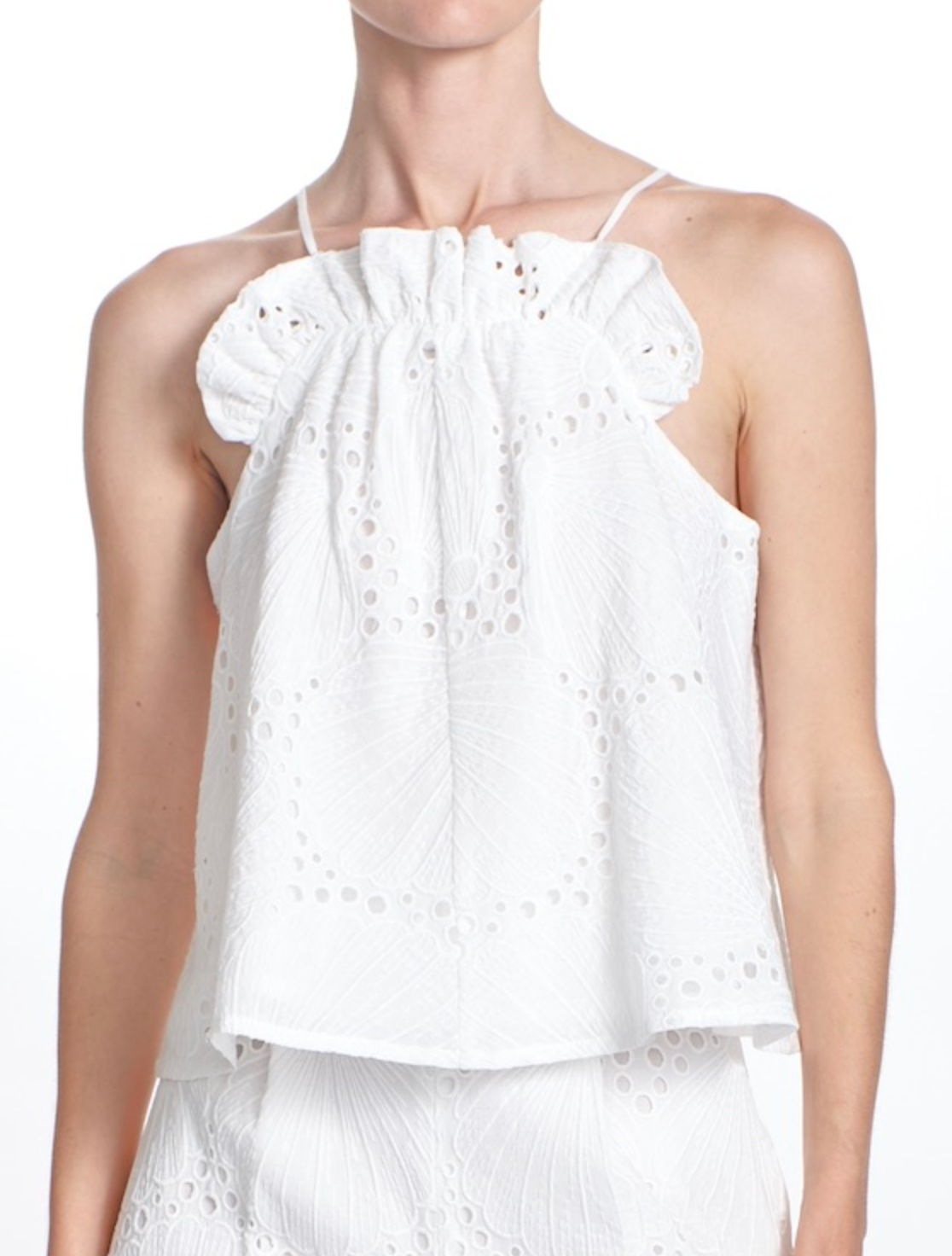 CLC Eyelet Ruffle Tank